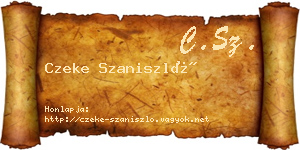 Czeke Szaniszló névjegykártya